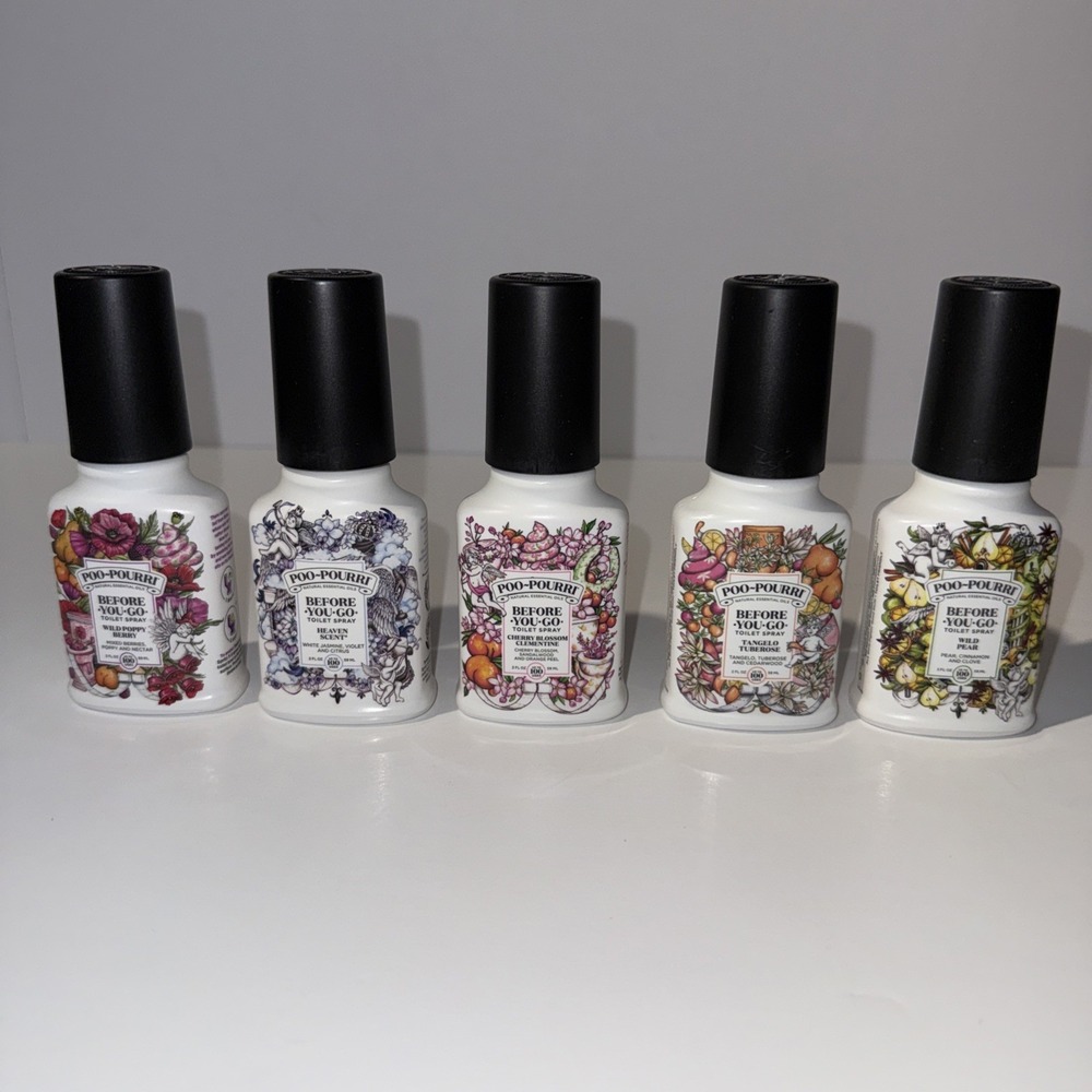 Poo-Pourri Before You Go Toilet Spray Variety Pack 5 Scents 2oz Bottles New - Picture 2 of 12